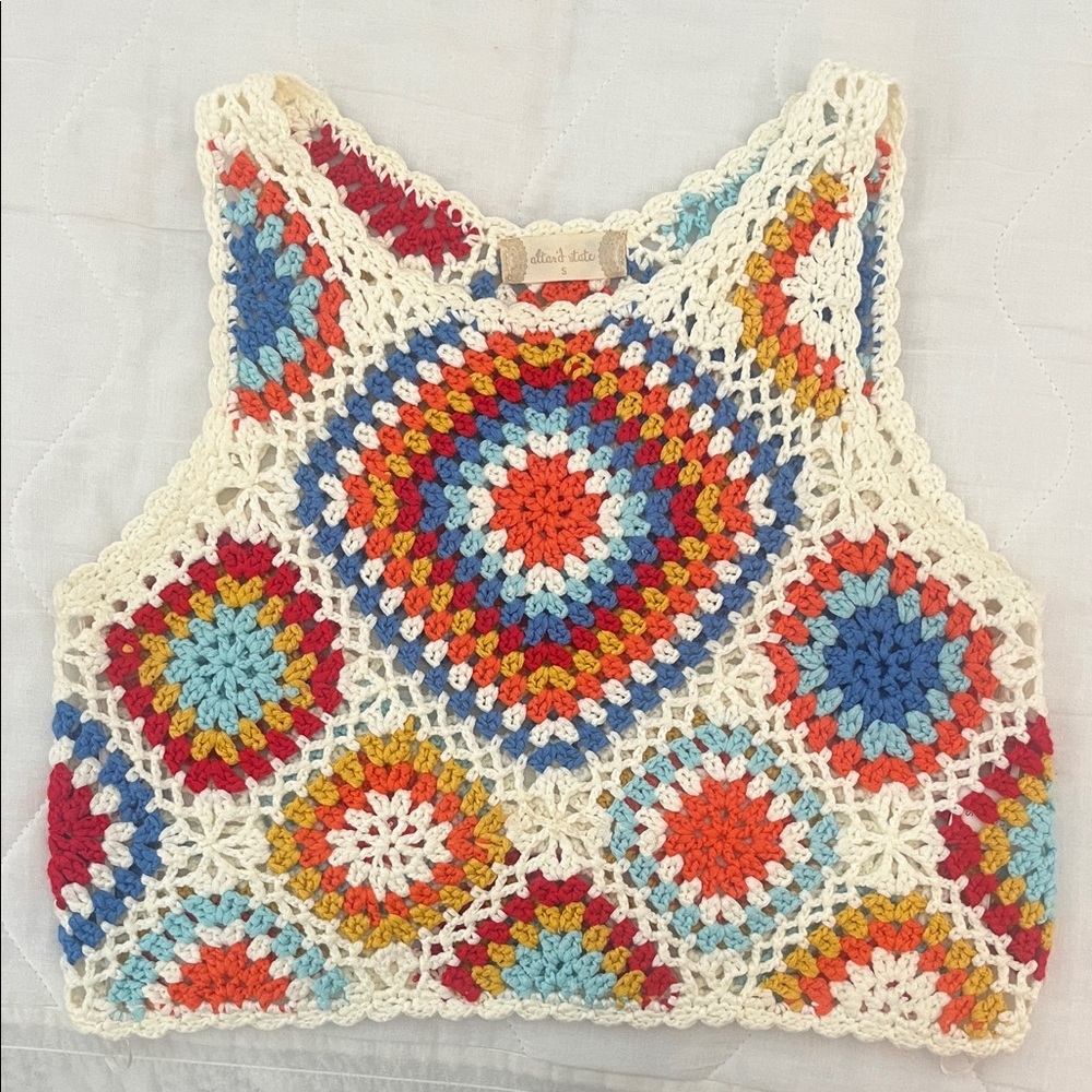 Altar'd State Multicolor Crochet Tank Top